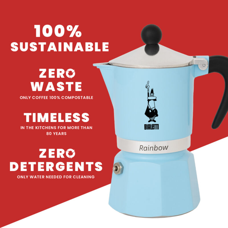 Bialetti Rainbow azurová (různé velikosti) - Image 5