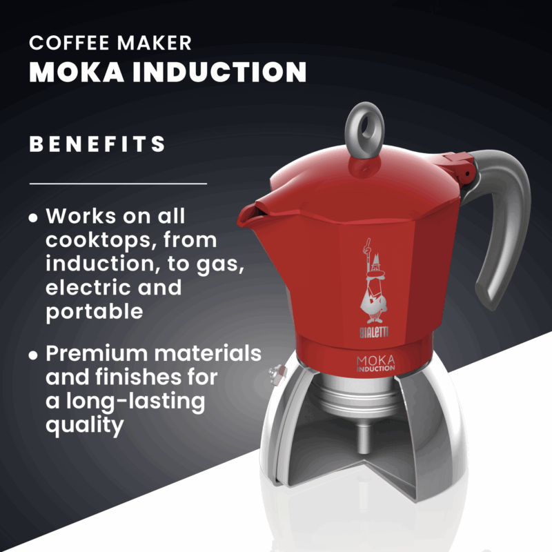 Bialetti New Moka Indukce červená (různé velikosti) - Image 6